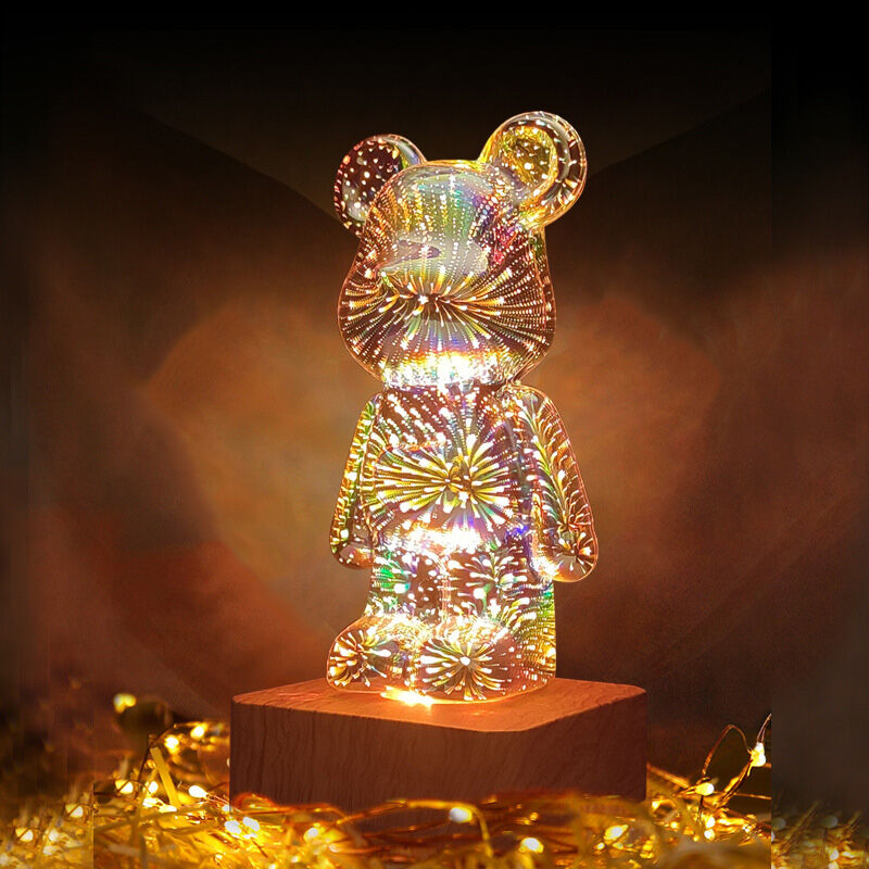 Lampe Ourson feux d'artifice